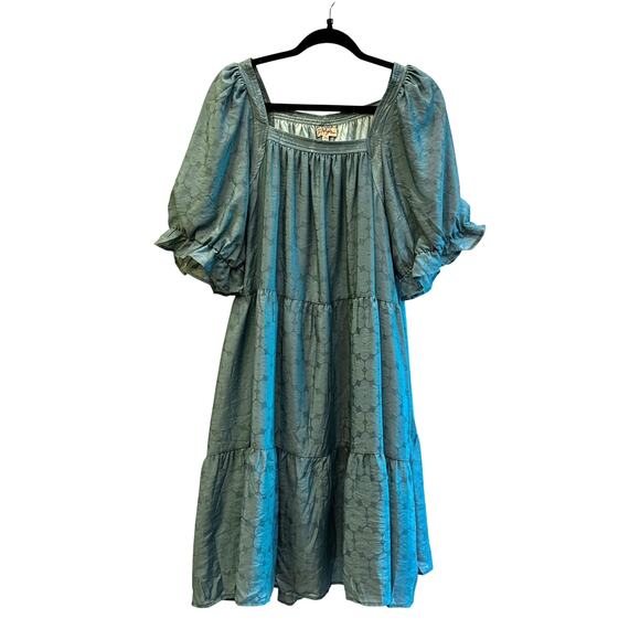 Polagram Teal Dress Plus Size 2X - Picture 3 of 4